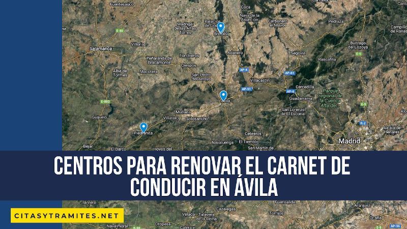 centros para renovar el carnet de conducir en Ávila